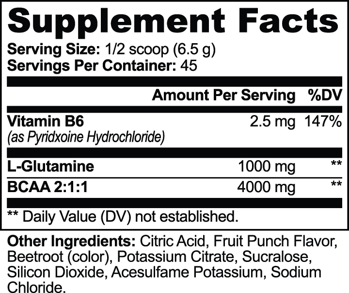 BCAA Shock Powder (Fruit Punch) — LOOKSMAXXING product photo 6