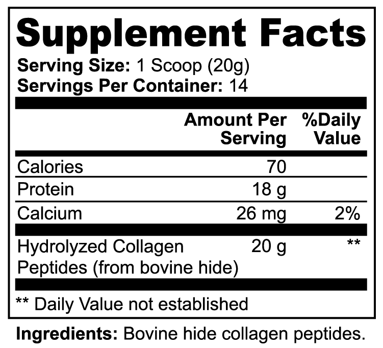 Grass Fed Hydrolyzed Collagen Peptides